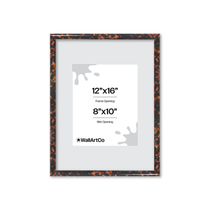 12" x 16" Tortoise Burlwood Milano Wall Frame