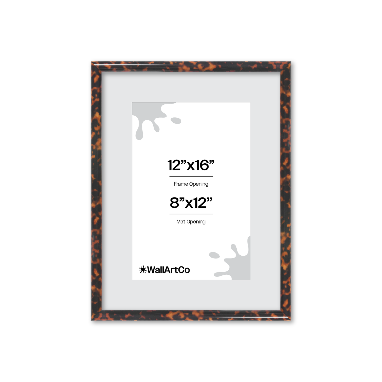 12" x 16" Tortoise Burlwood Milano Wall Frame