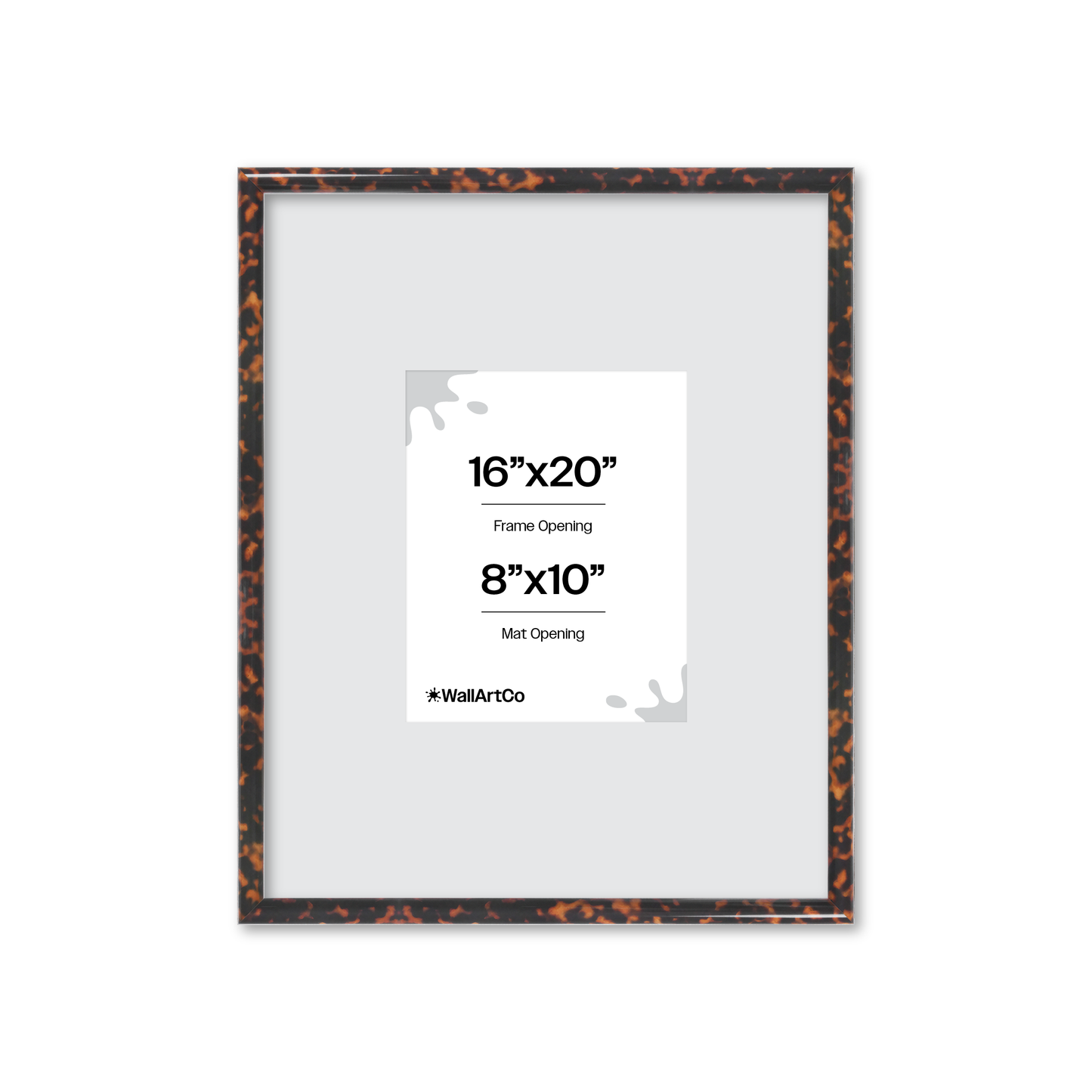 16" x 20" Tortoise Burlwood Milano Wall Frame