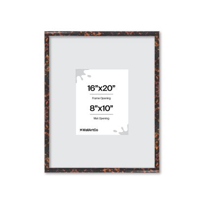 16" x 20" Tortoise Burlwood Milano Wall Frame