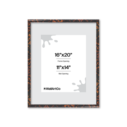 16" x 20" Tortoise Burlwood Milano Wall Frame