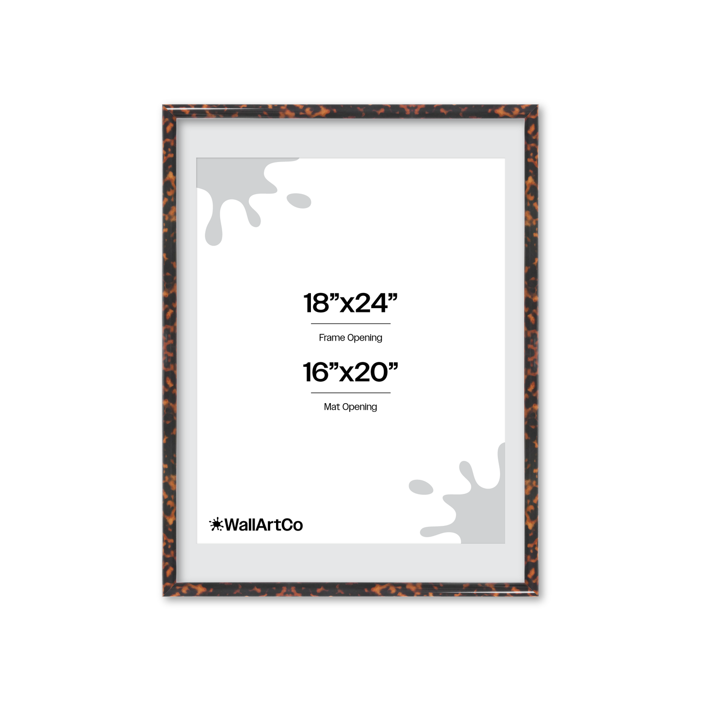 18" x 24" Tortoise Burlwood Milano Wall Frame