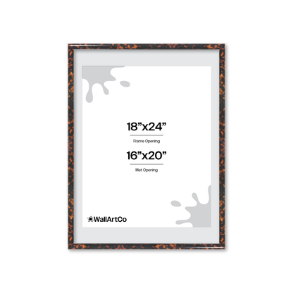 18" x 24" Tortoise Burlwood Milano Wall Frame