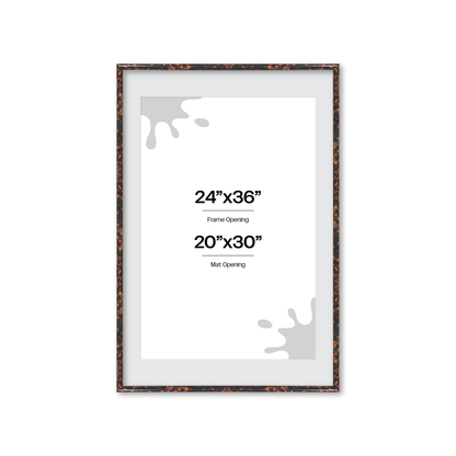 24" x 36" Tortoise Burlwood Milano Wall Frame