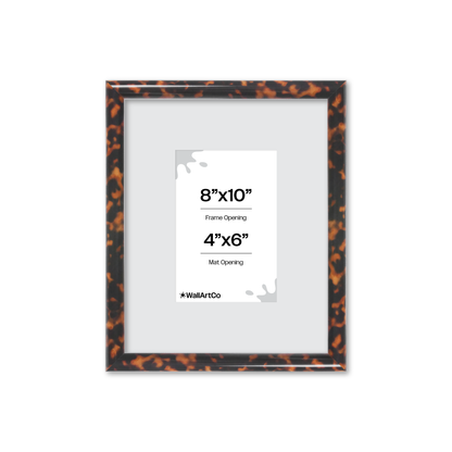 8" x 10" Tortoise Burlwood Milano Wall Frame
