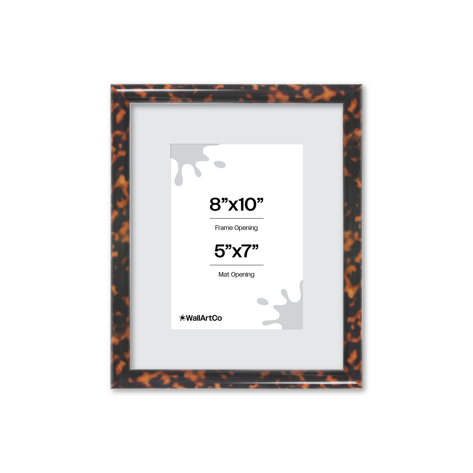 8" x 10" Tortoise Burlwood Milano Wall Frame