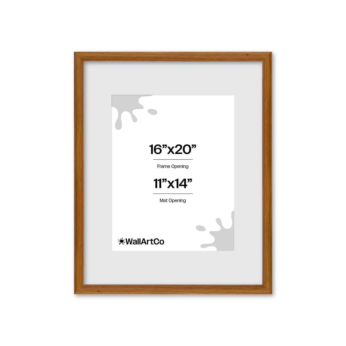 16" x 20" Light Oak Hudson Narrows Wall Frame