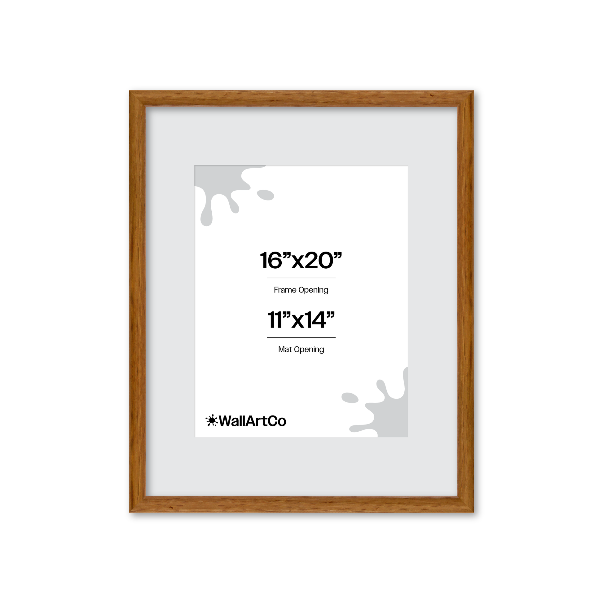 16" x 20" Light Oak Hudson Narrows Wall Frame