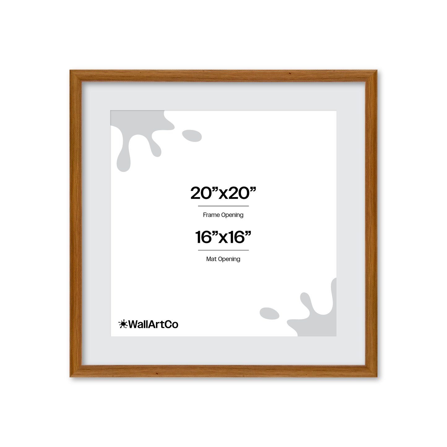 20" x 20" Light Oak Hudson Narrows Wall Frame