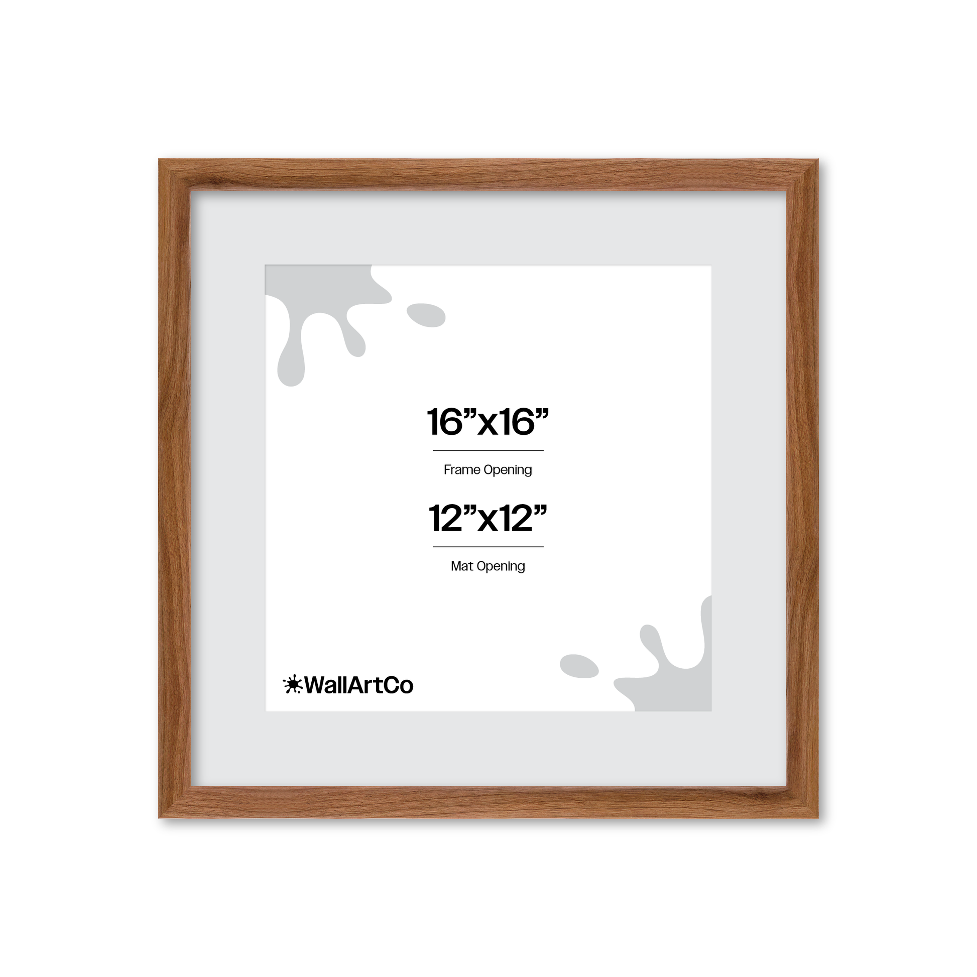 16" x 16" Light Walnut Hudson Narrows Wall Frame
