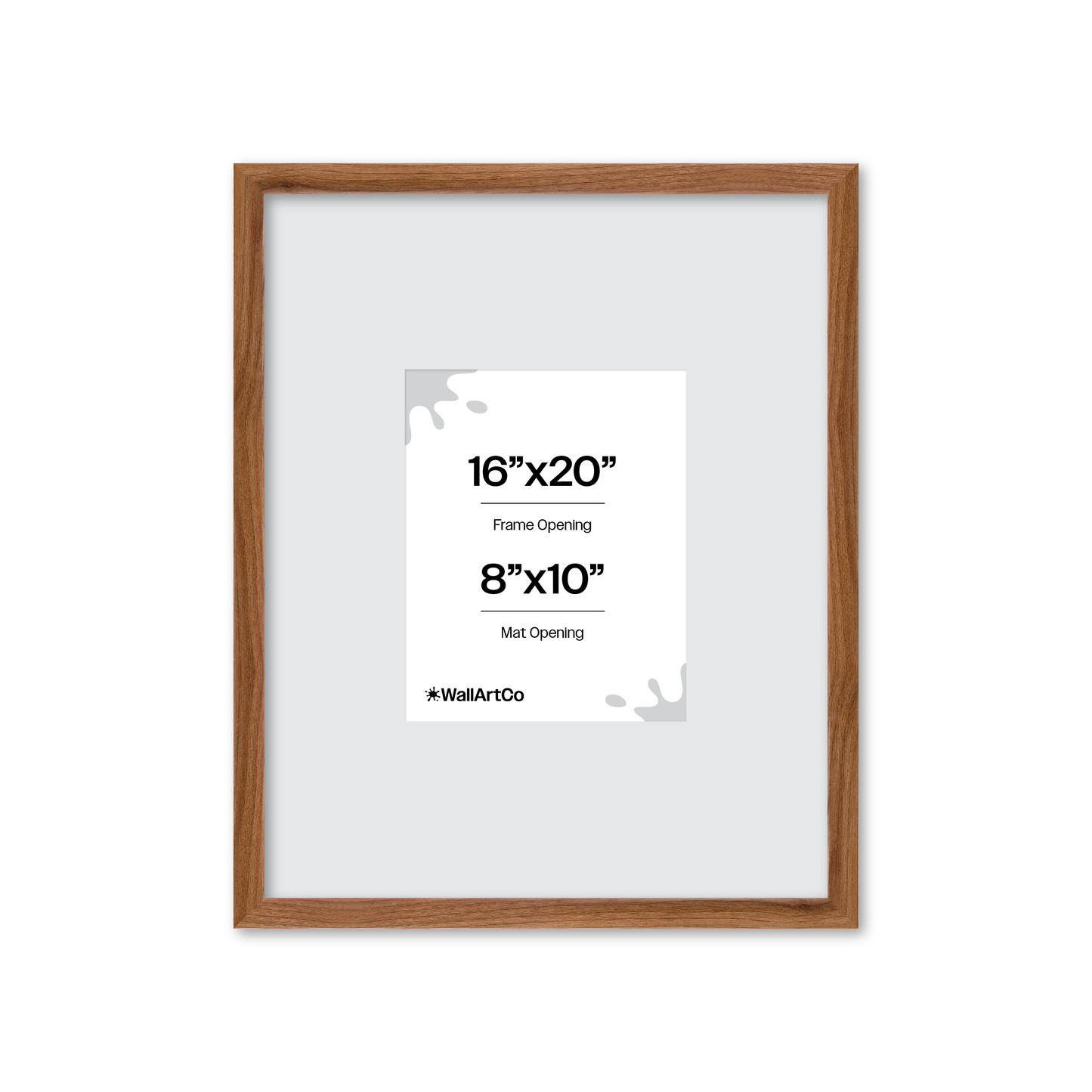 16" x 20" Light Walnut Hudson Narrows Wall Frame