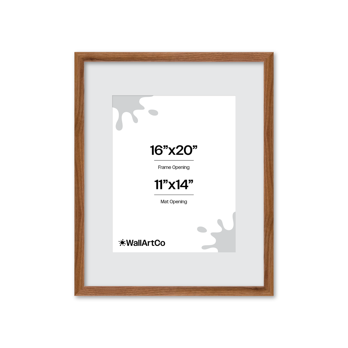 16" x 20" Light Walnut Hudson Narrows Wall Frame