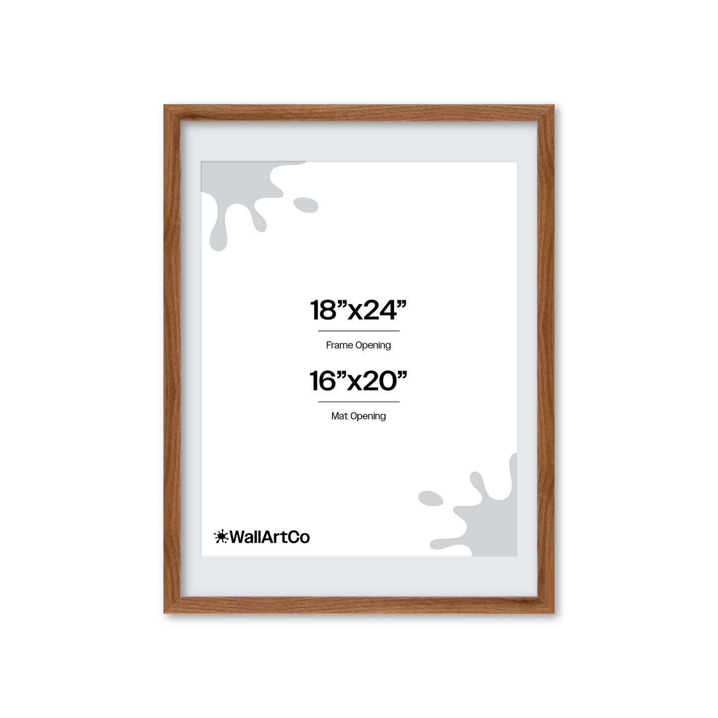 18" x 24" Light Walnut Hudson Narrows Wall Frame