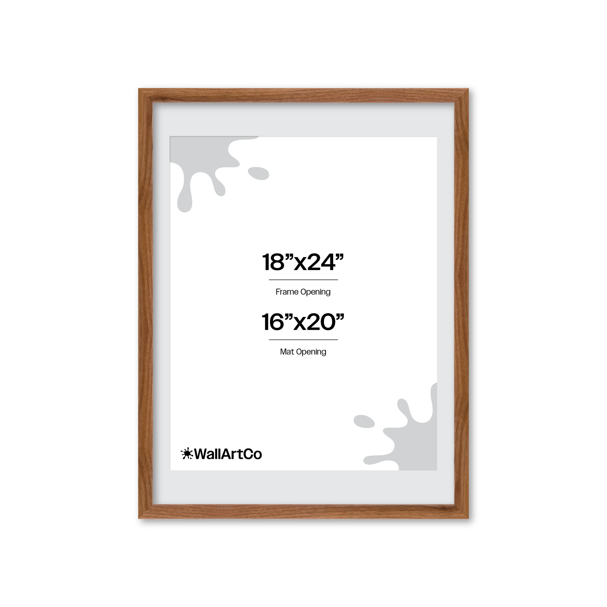 18" x 24" Light Walnut Hudson Narrows Wall Frame