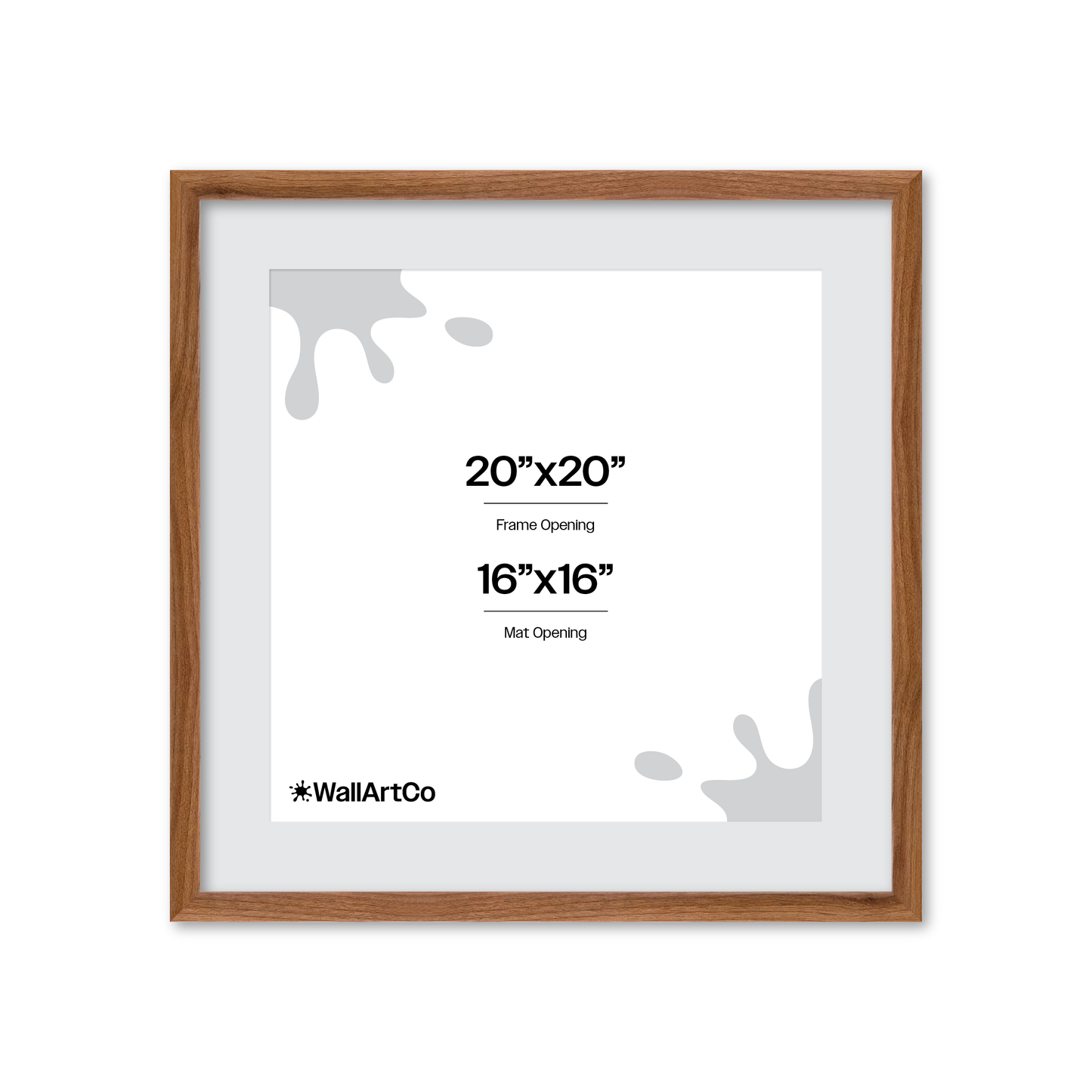 20" x 20" Light Walnut Hudson Narrows Wall Frame