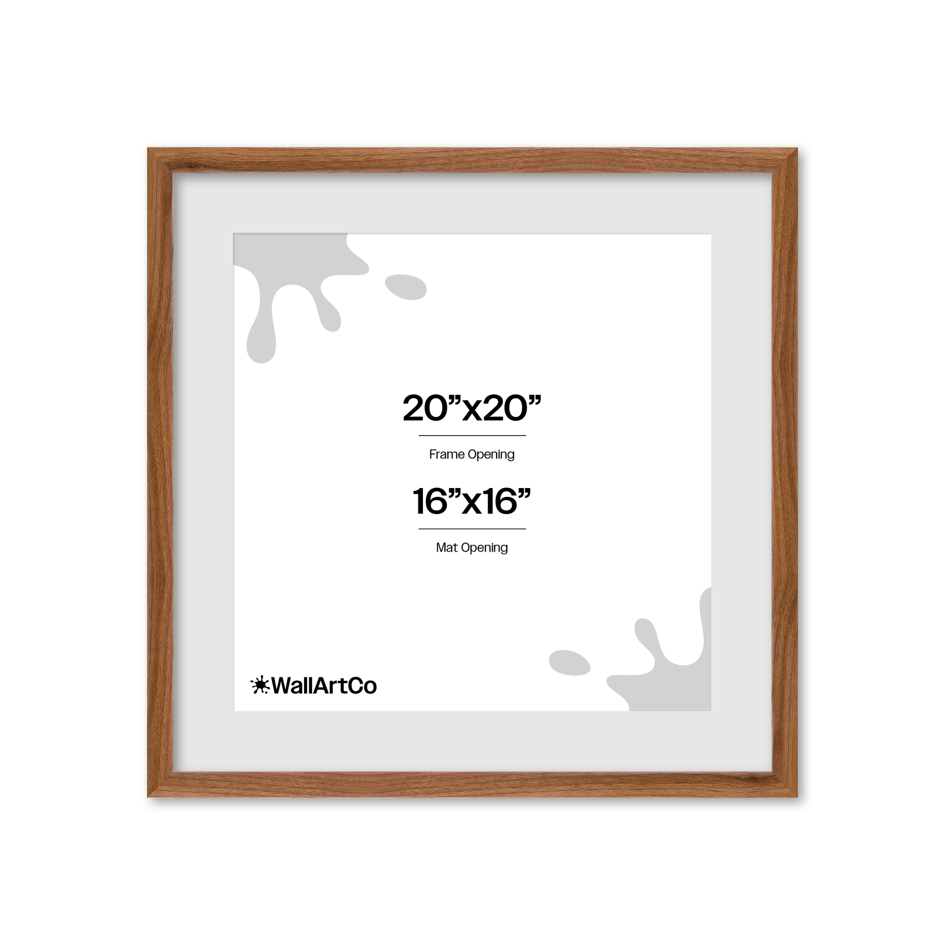20" x 20" Light Walnut Hudson Narrows Wall Frame
