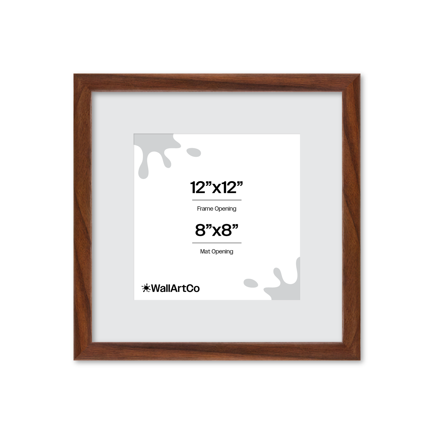 12" x 12" Dark Walnut Hudson Narrows Wall Frame