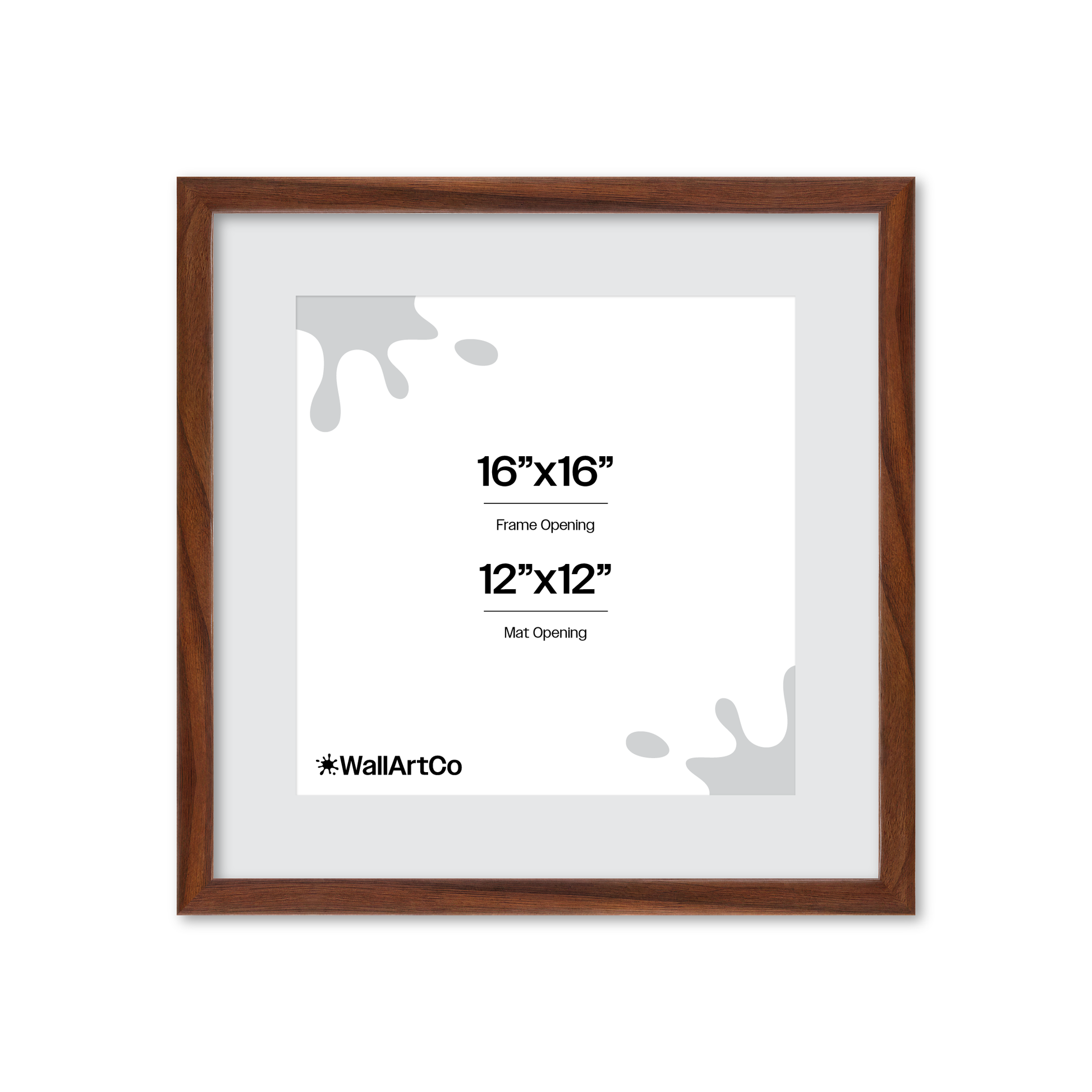 16" x 16" Dark Walnut Hudson Narrows Wall Frame