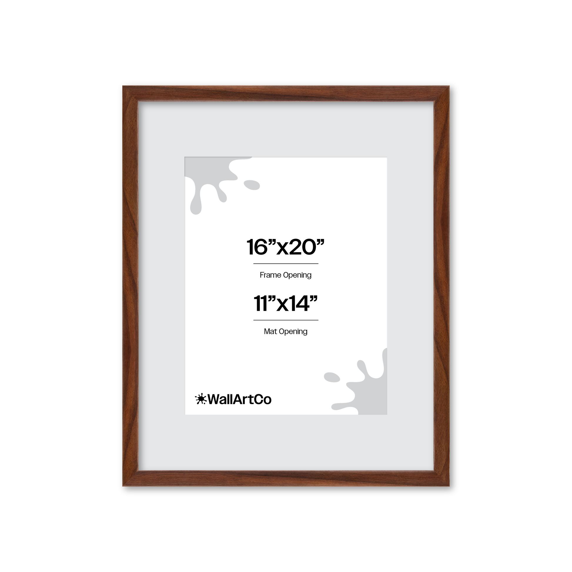 16" x 20" Dark Walnut Hudson Narrows Wall Frame