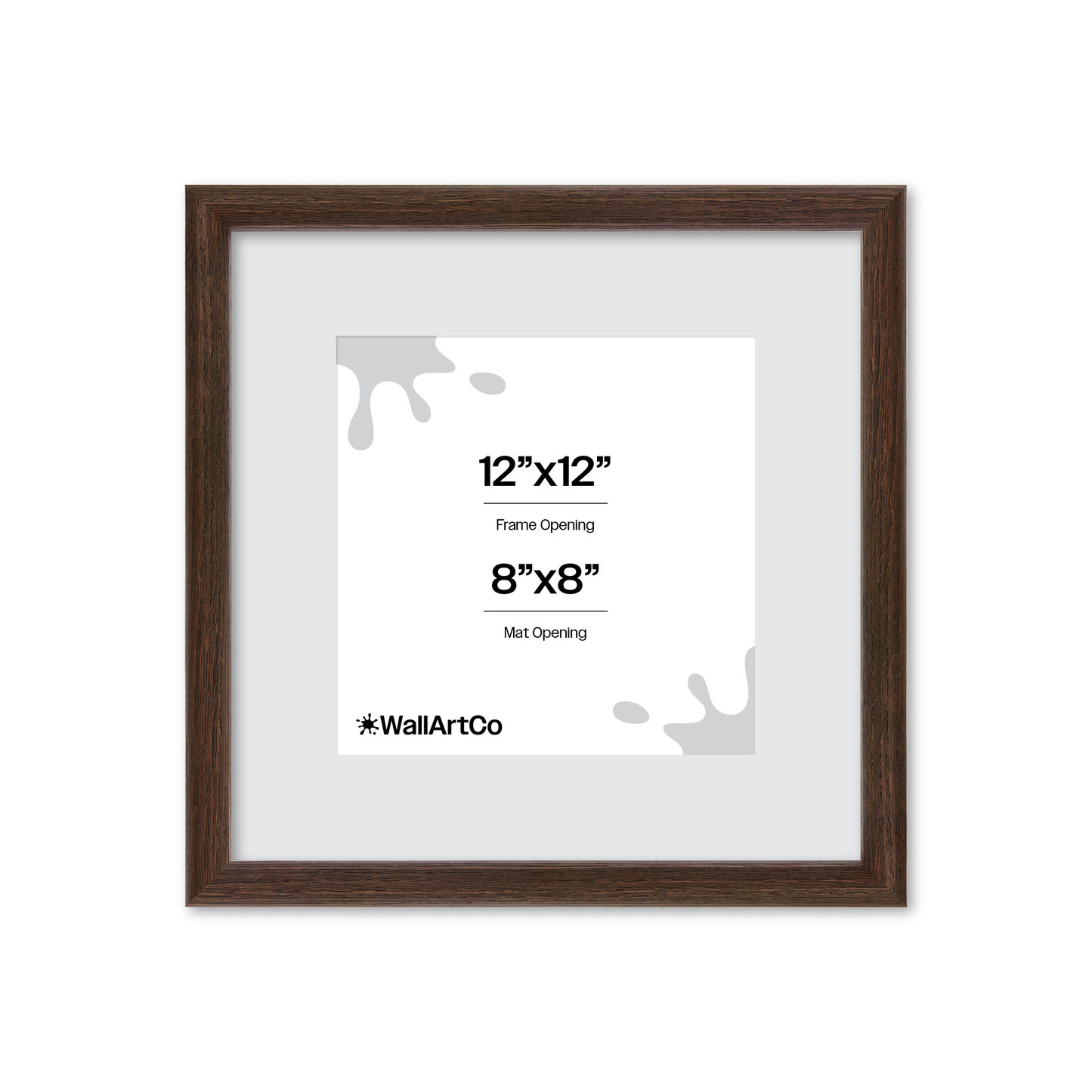12" x 12" Dark Oak Hudson Narrows Wall Frame