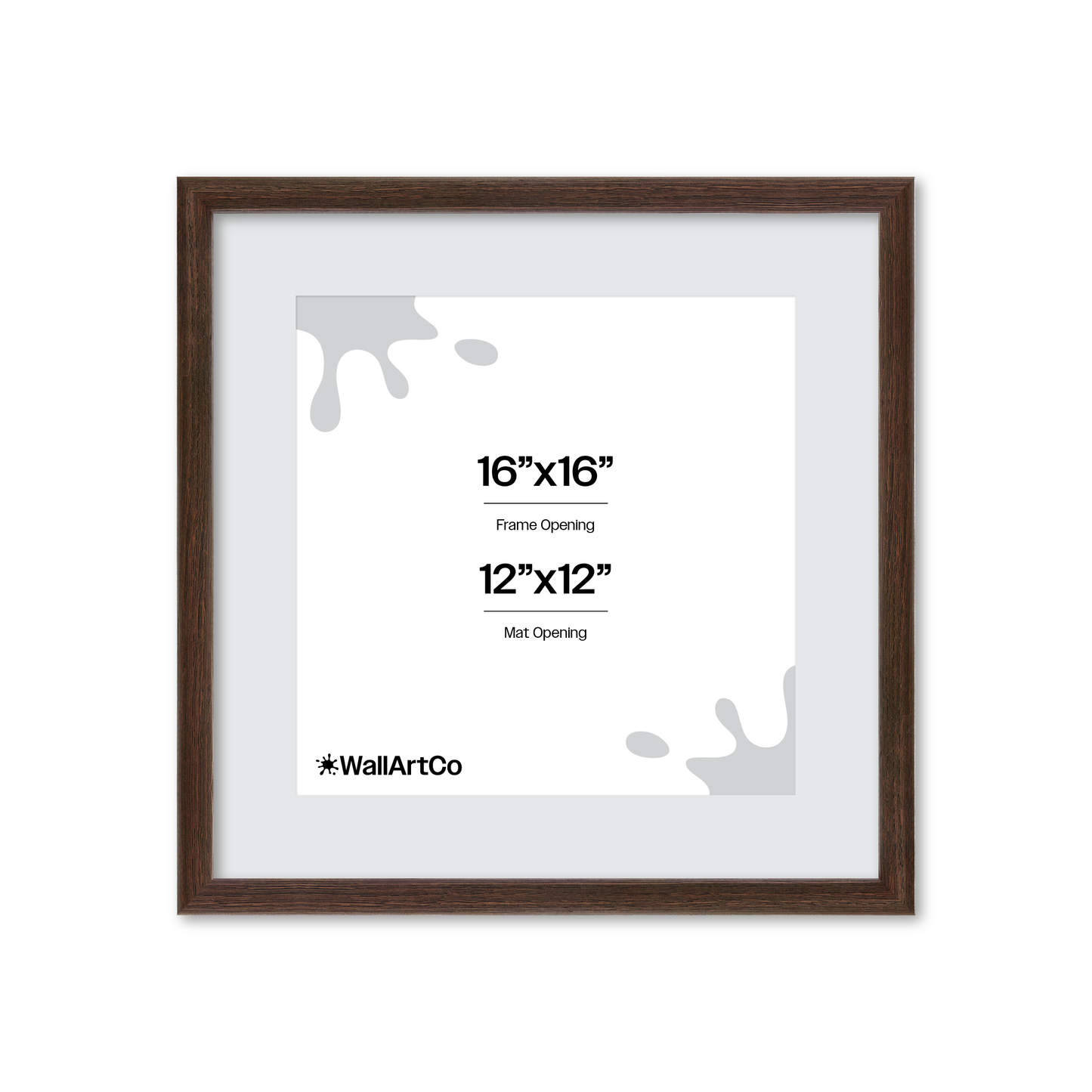 16" x 16" Dark Oak Hudson Narrows Wall Frame