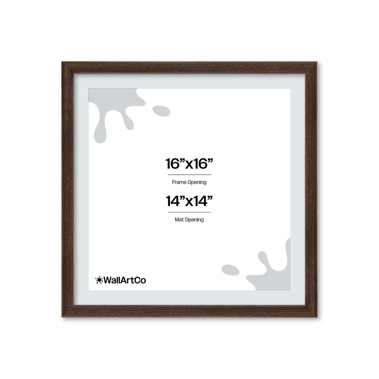 16" x 16" Dark Oak Hudson Narrows Wall Frame