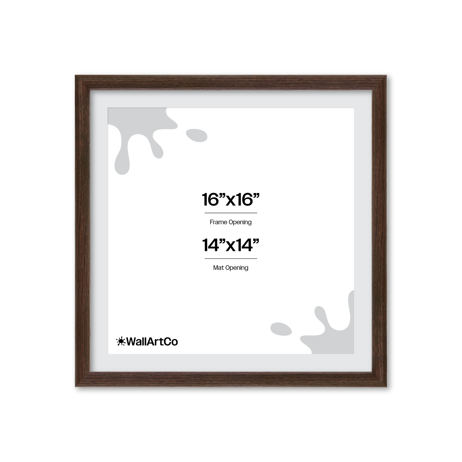 16" x 16" Dark Oak Hudson Narrows Wall Frame