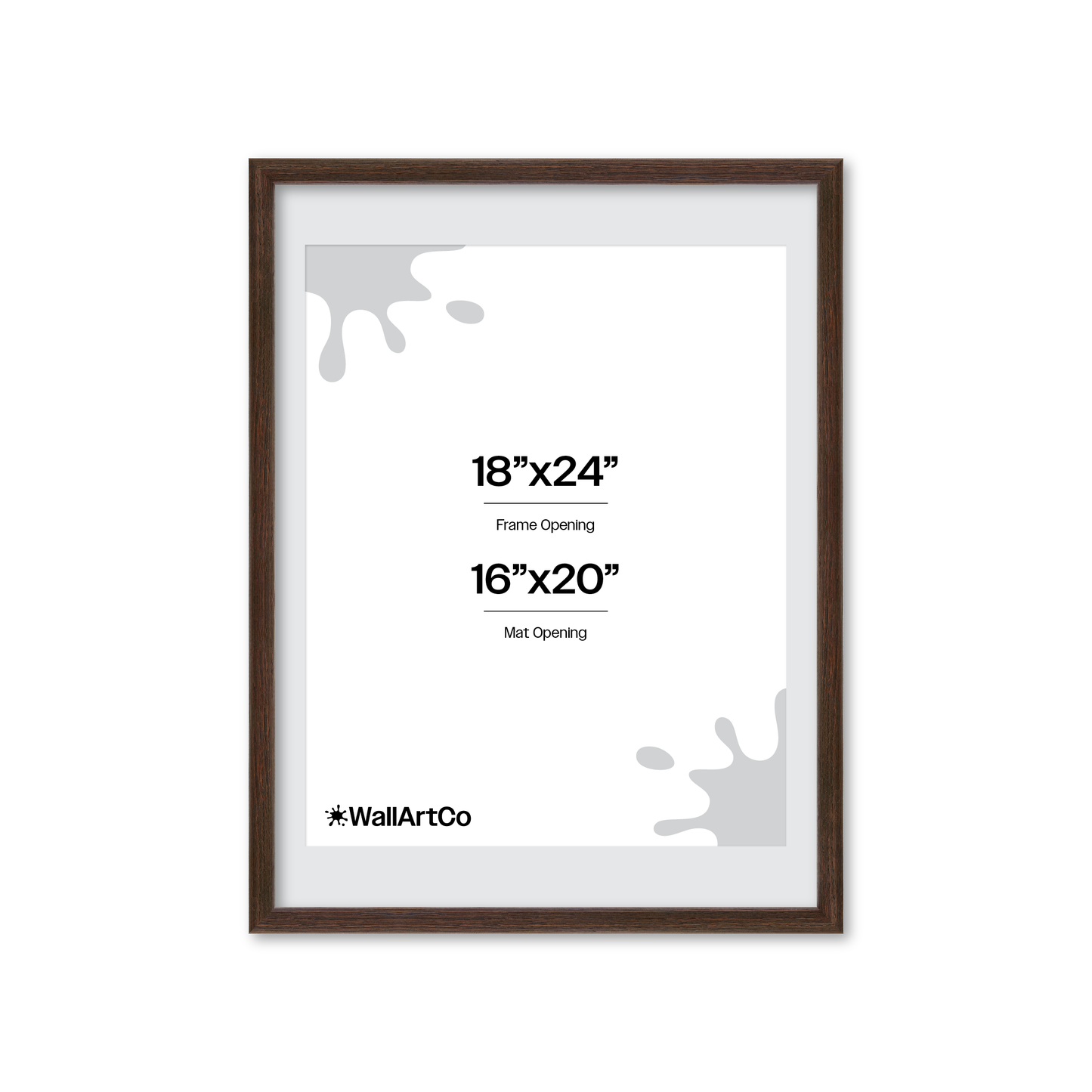 18" x 24" Dark Oak Hudson Narrows Wall Frame