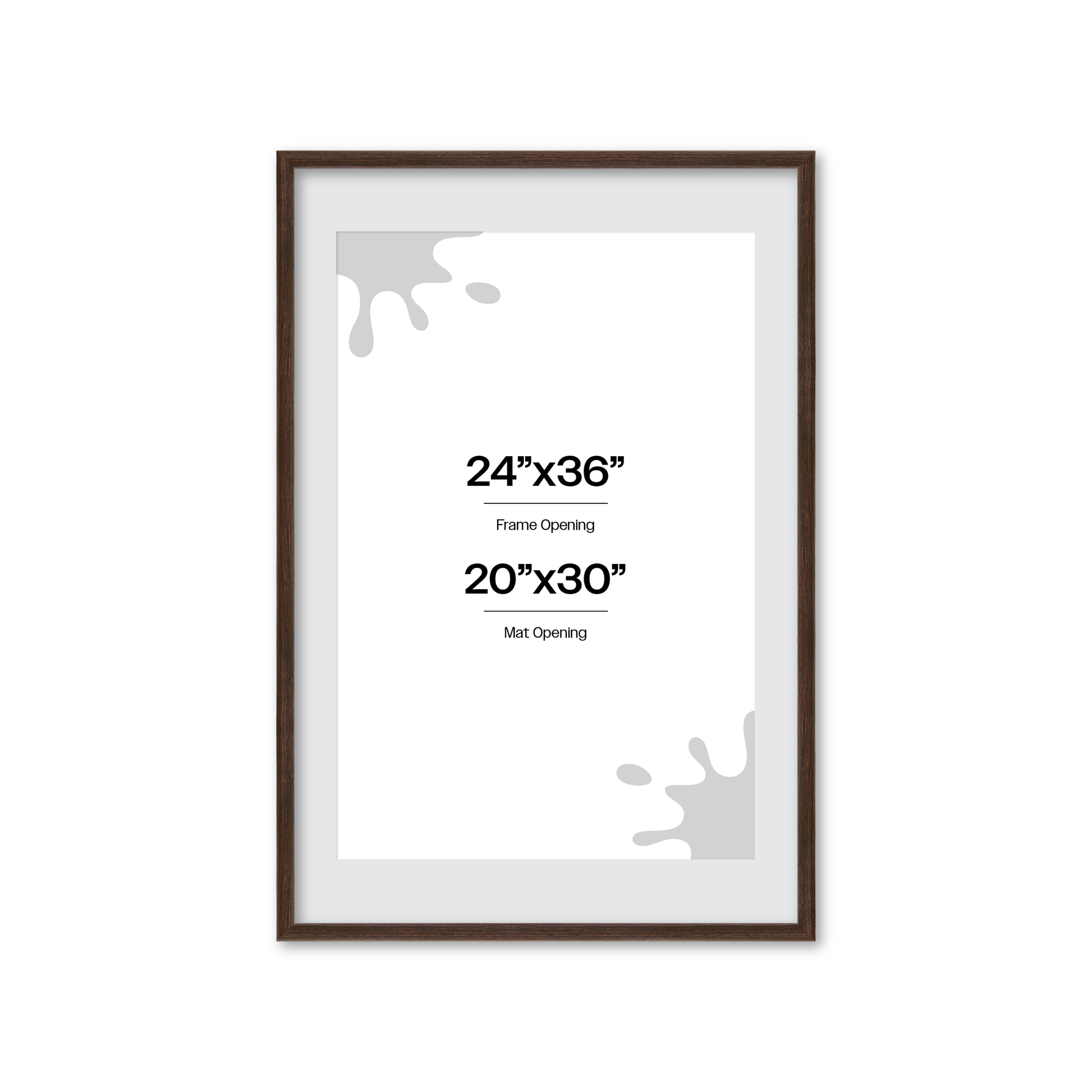 24" x 36" Dark Oak Hudson Narrows Wall Frame