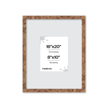16" x 20" Caramel Burlwood Lucca Wall Frame