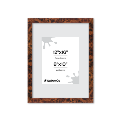 12" x 16" Amber Burlwood Lucca Wall Frame