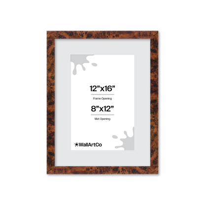 12" x 16" Amber Burlwood Lucca Wall Frame