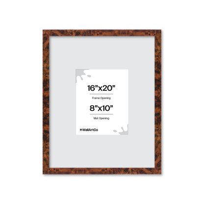 16" x 20" Amber Burlwood Lucca Wall Frame
