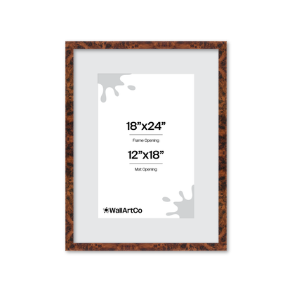 18" x 24" Amber Burlwood Lucca Wall Frame