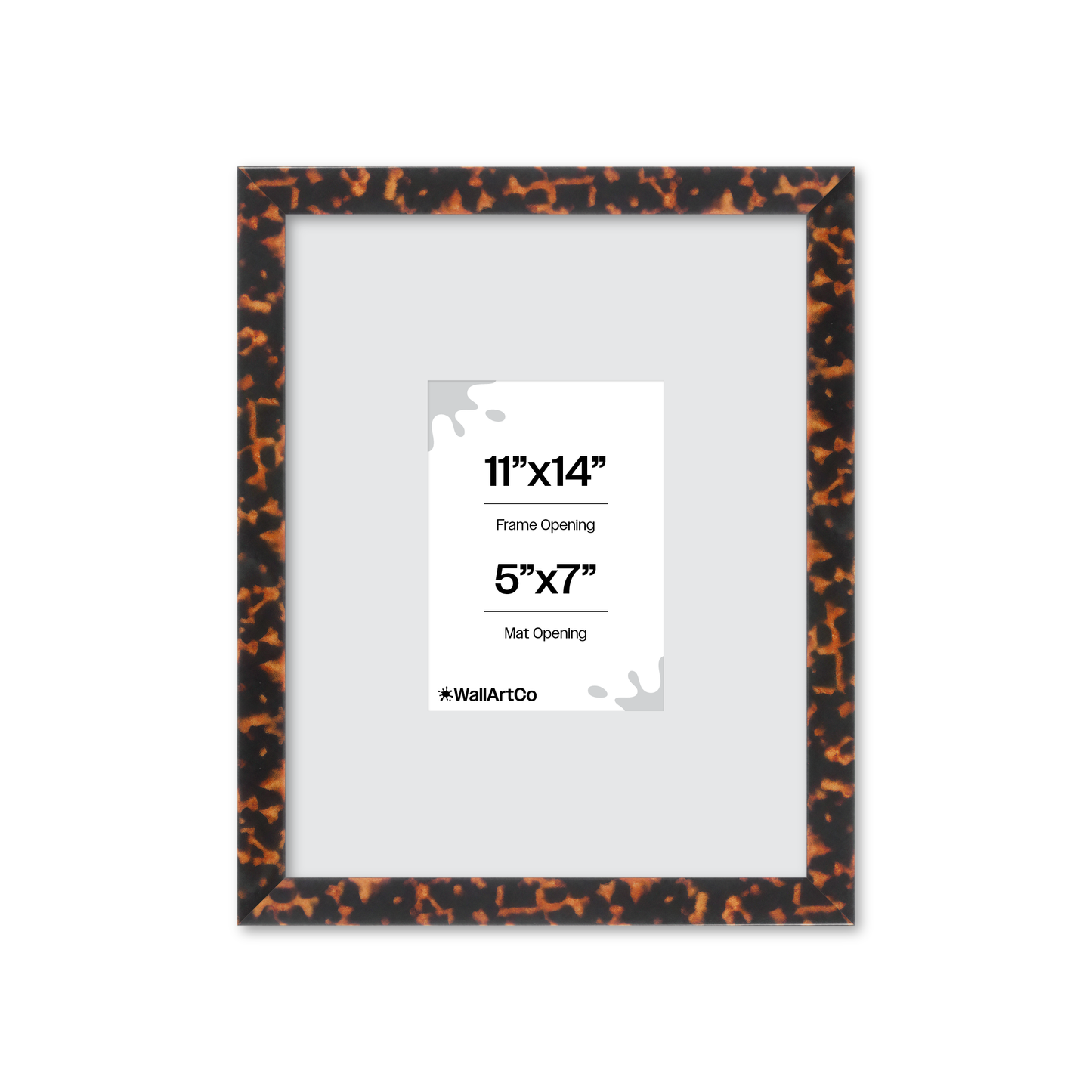 11" x 14" Tortoise Burlwood Lucca Wall Frame