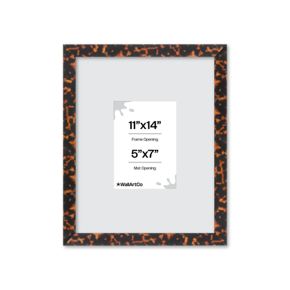 11" x 14" Tortoise Burlwood Lucca Wall Frame
