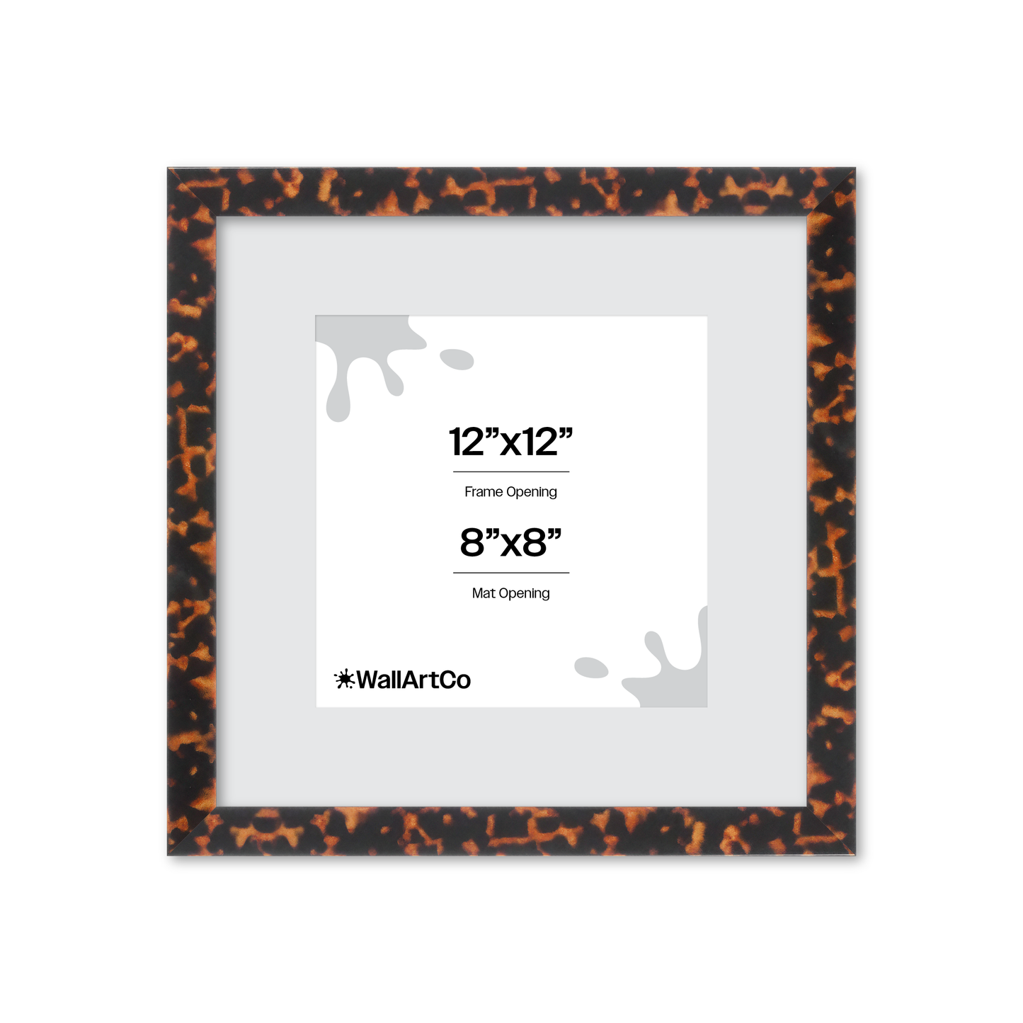 12" x 12" Tortoise Burlwood Lucca Wall Frame