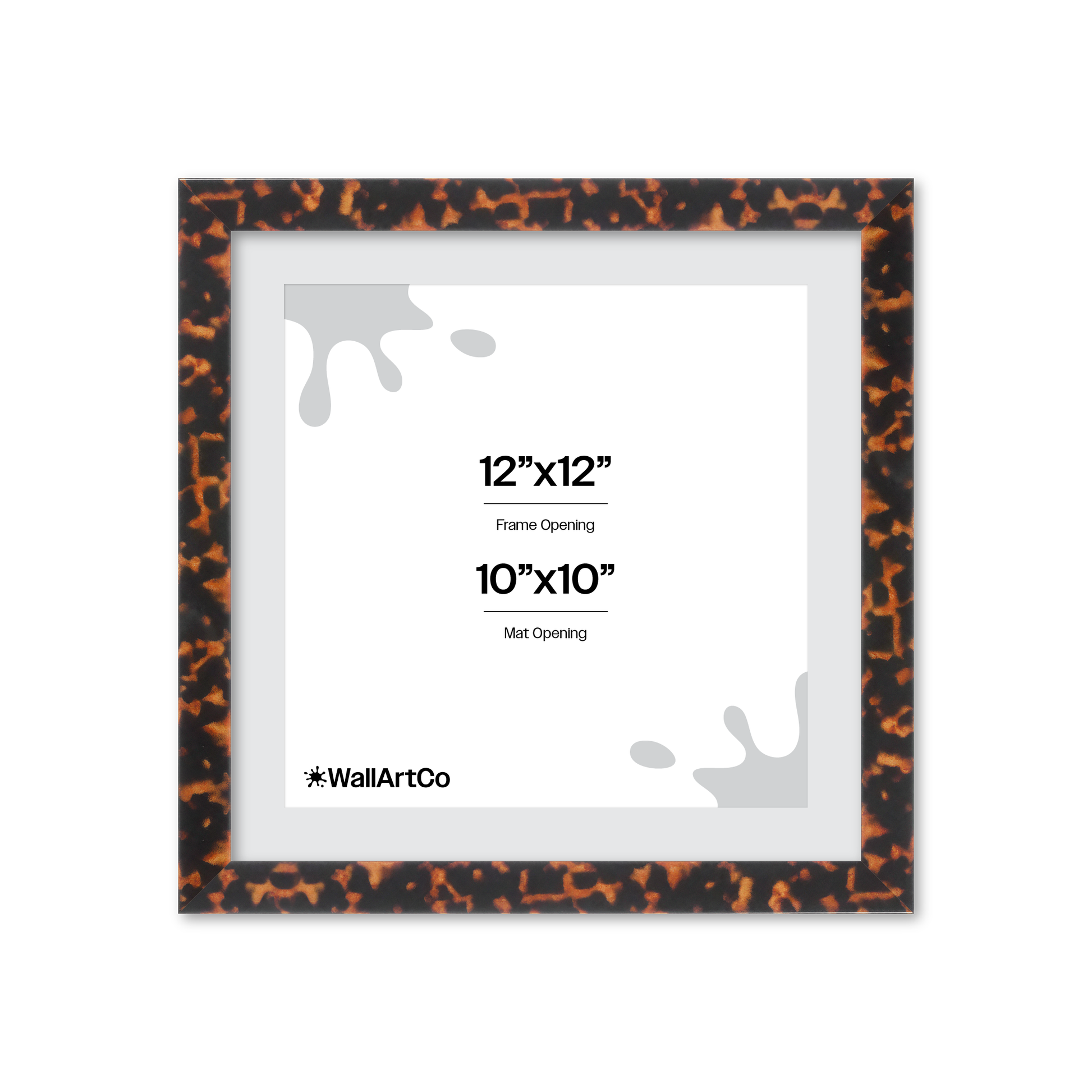 12" x 12" Tortoise Burlwood Lucca Wall Frame