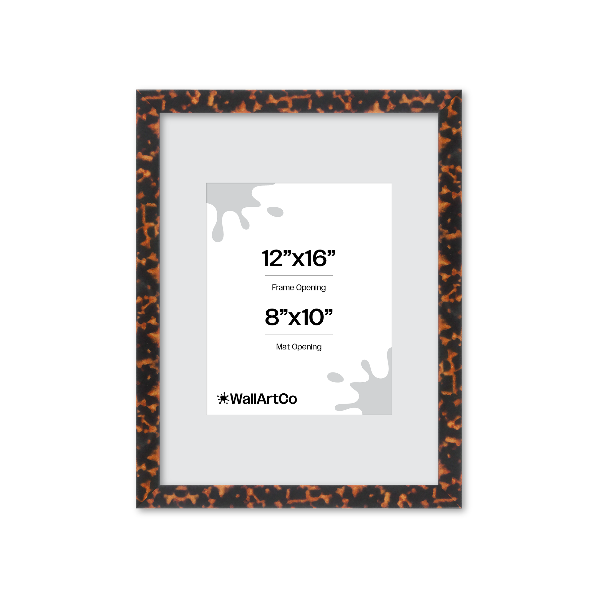 12" x 16" Tortoise Burlwood Lucca Wall Frame