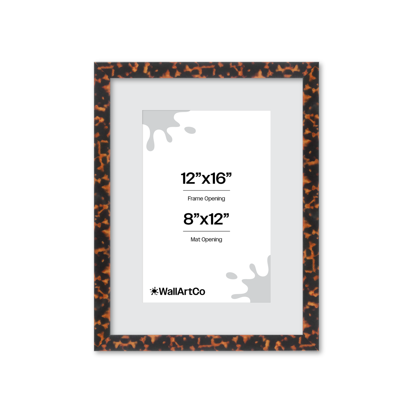 12" x 16" Tortoise Burlwood Lucca Wall Frame