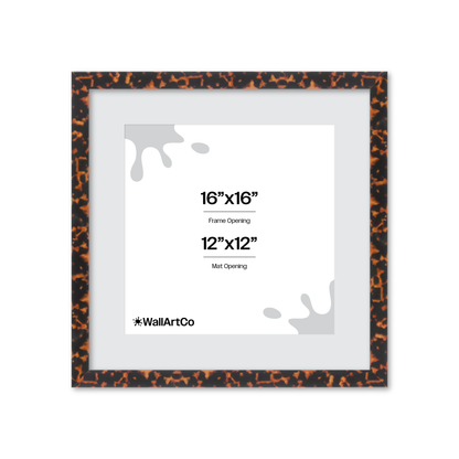 16" x 16" Tortoise Burlwood Lucca Wall Frame