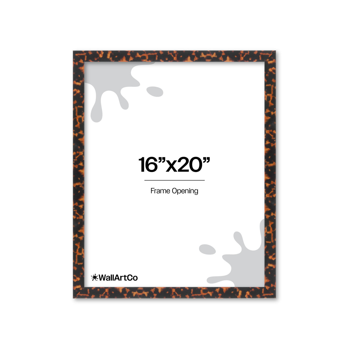 16" x 20" Tortoise Burlwood Lucca Wall Frame