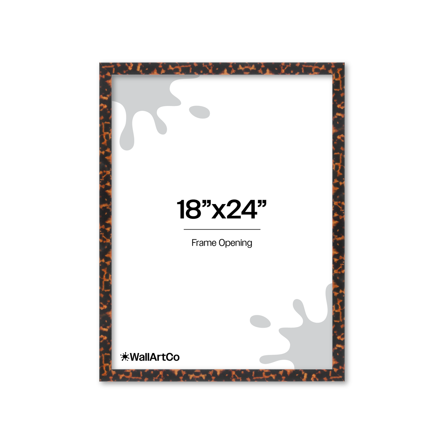 18" x 24" Tortoise Burlwood Lucca Wall Frame