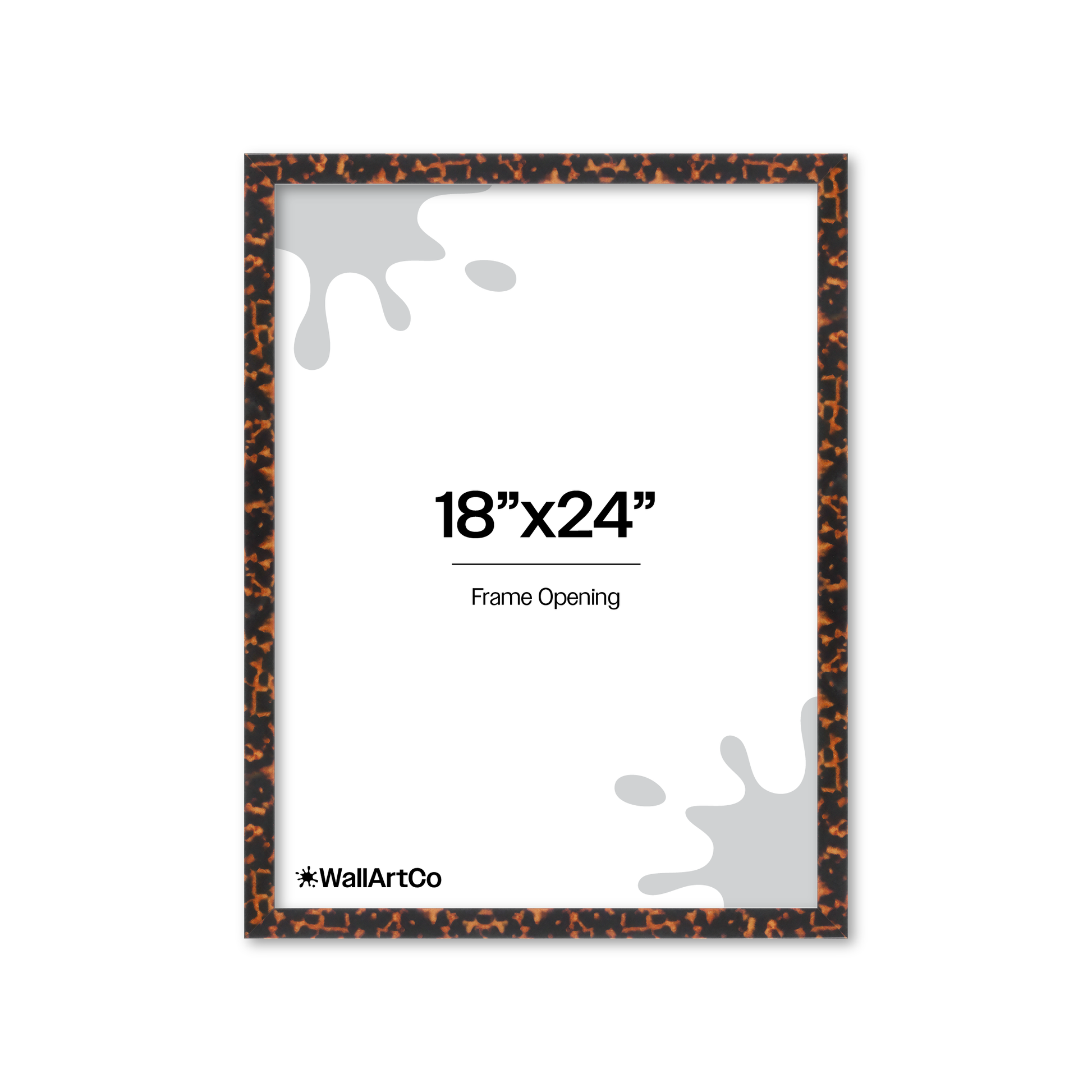 18" x 24" Tortoise Burlwood Lucca Wall Frame