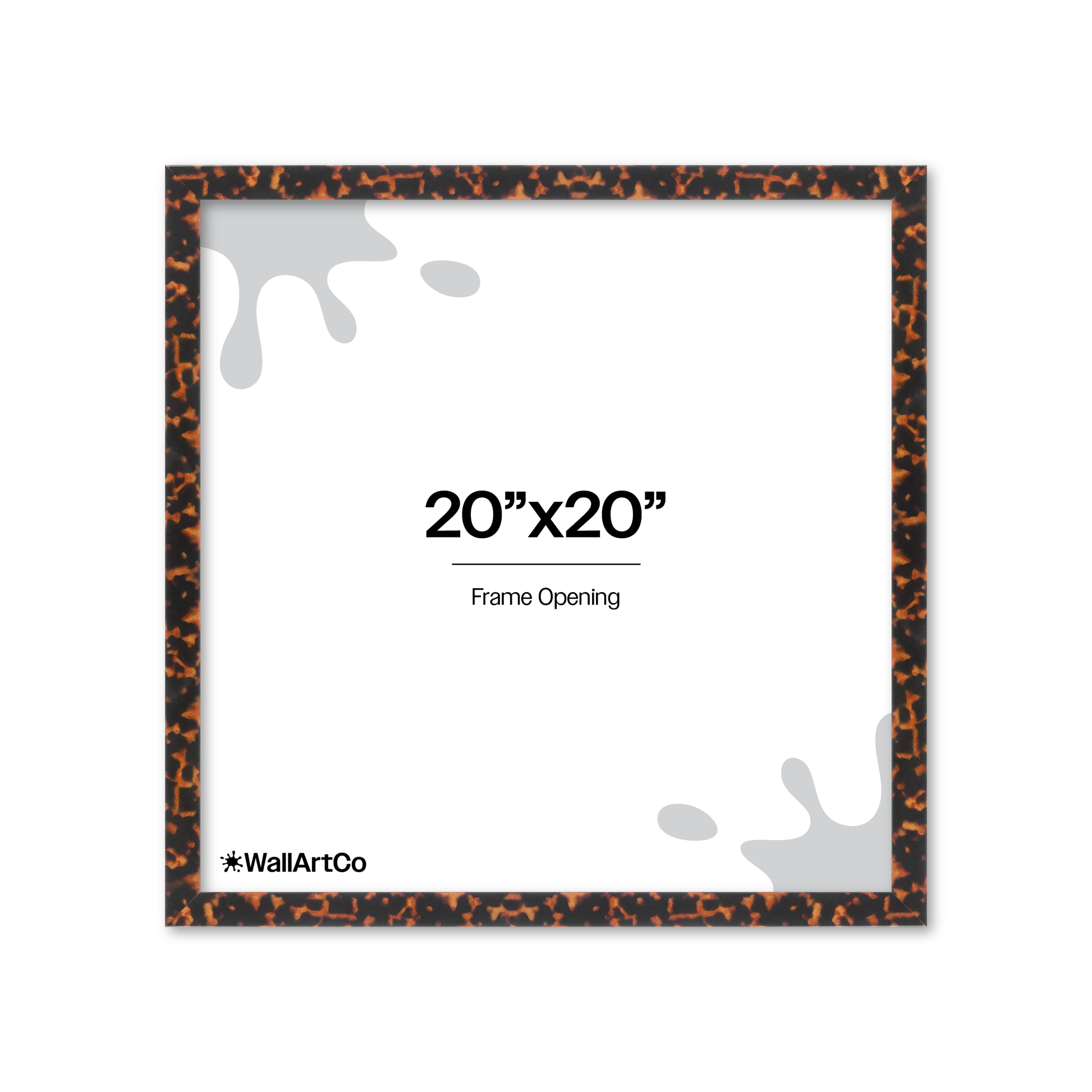 20" x 20" Tortoise Burlwood Lucca Wall Frame