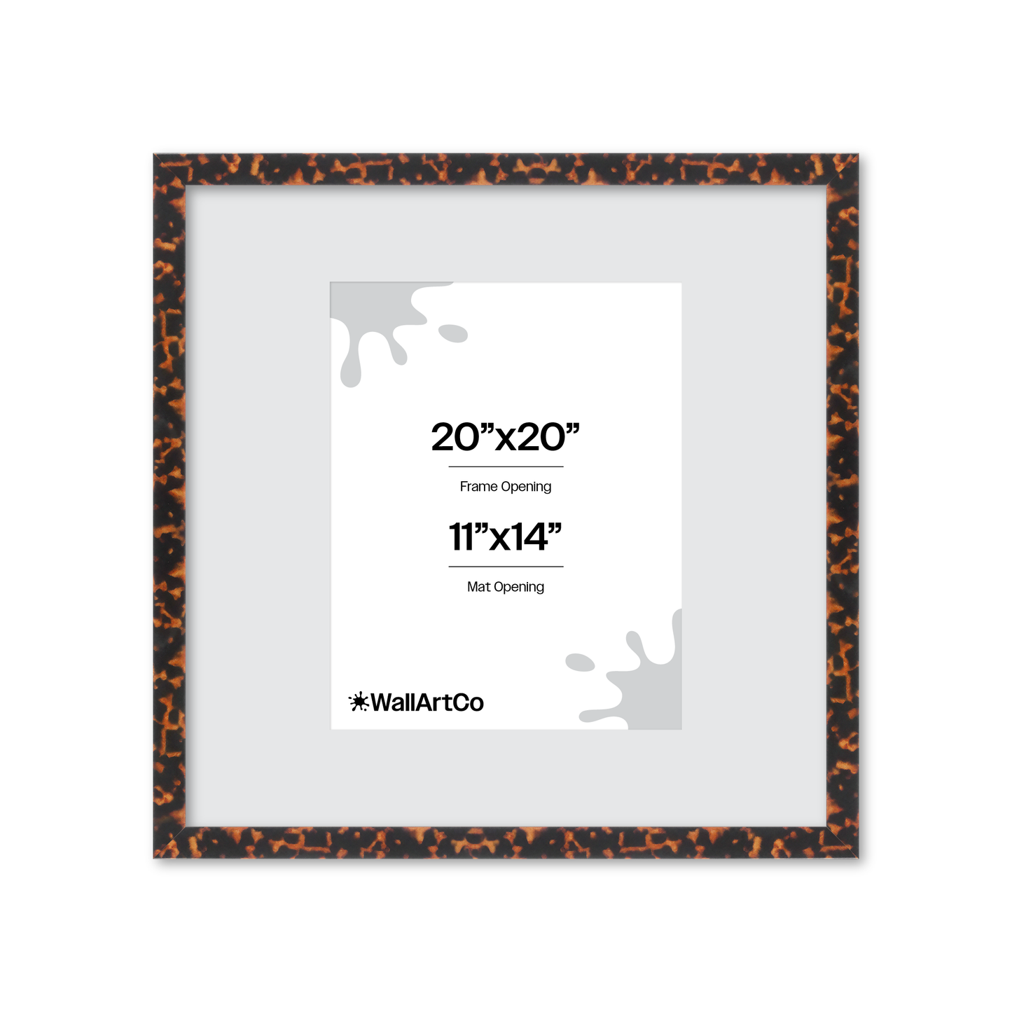 20" x 20" Tortoise Burlwood Lucca Wall Frame