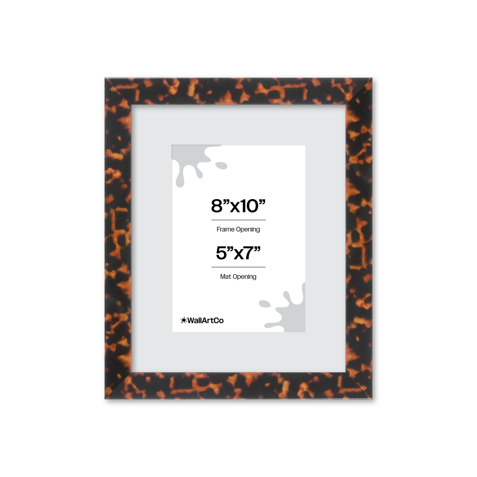 8" x 10" Tortoise Burlwood Lucca Wall Frame