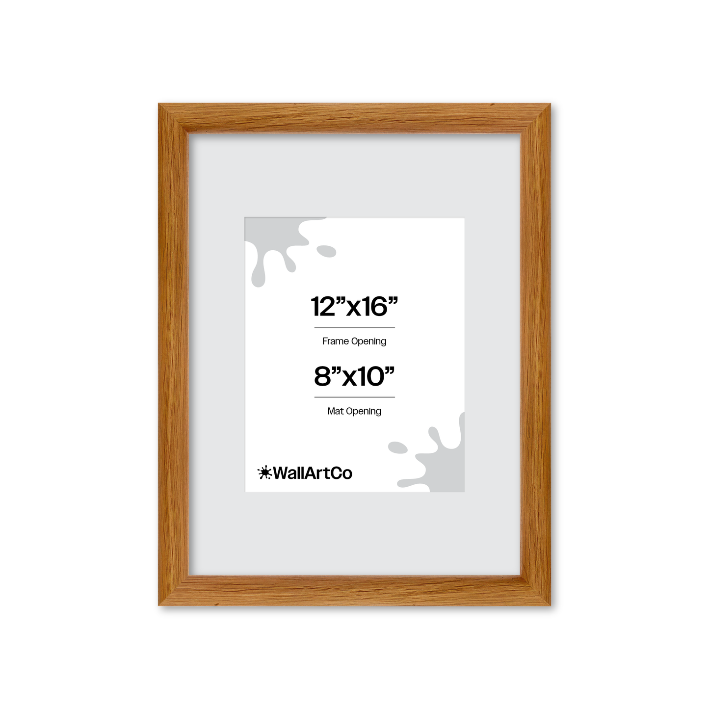 12" x 16" Light Oak Hudson Wall Frame