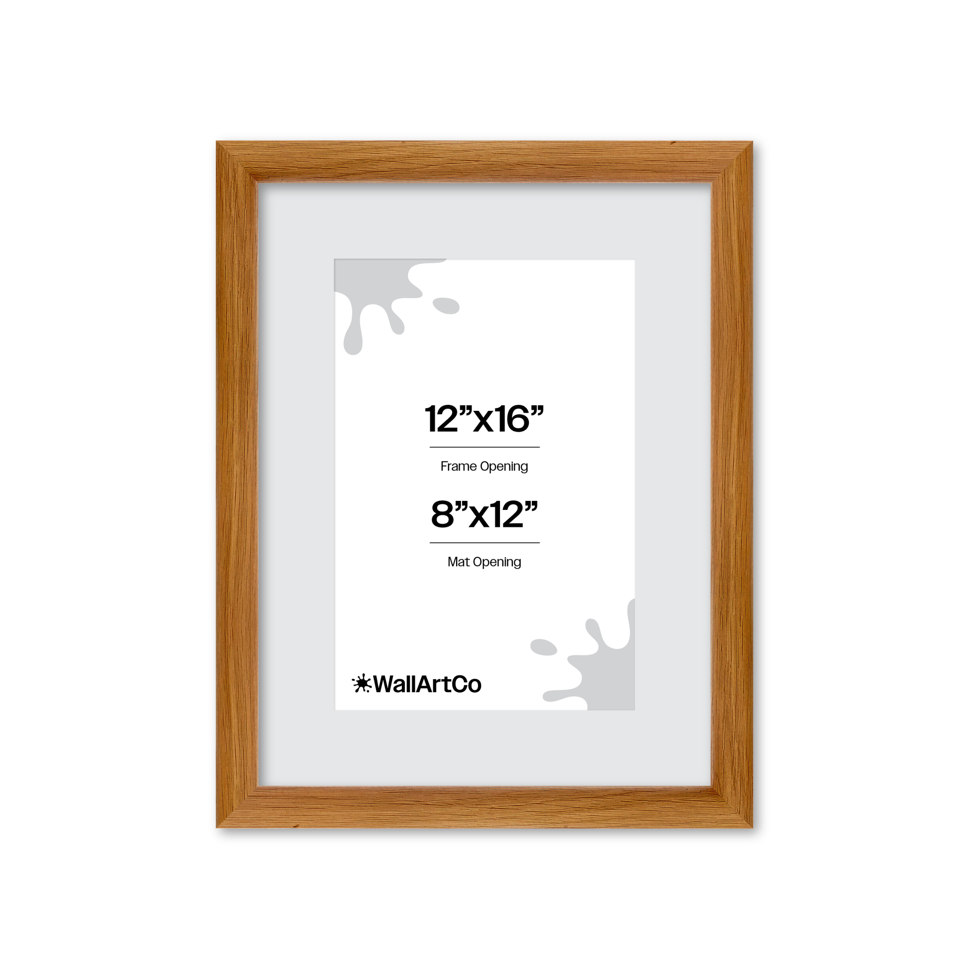 12" x 16" Light Oak Hudson Wall Frame