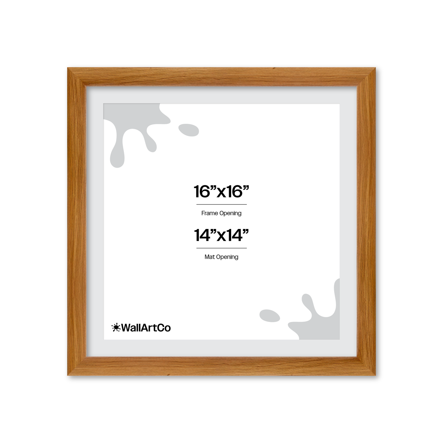 16" x 16" Light Oak Hudson Wall Frame